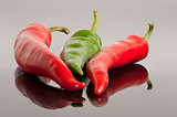 red and green hot chili peppers background