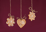 Christmas gingerbreads hanging