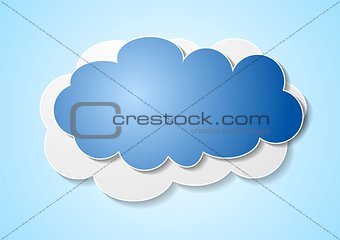 Paper elegant cloud sticker