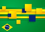 Abstract background in Brazilian colors