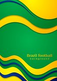 Waves background in Brazilian colors