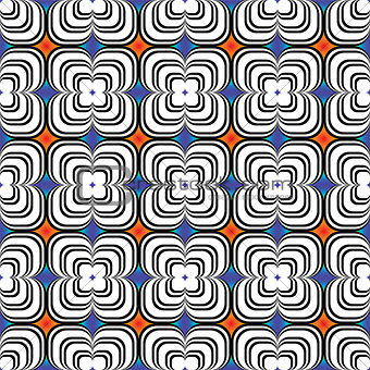 Design seamless colorful flower geometric pattern
