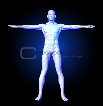 Medical man in standing pose