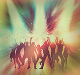 Vintage party people background