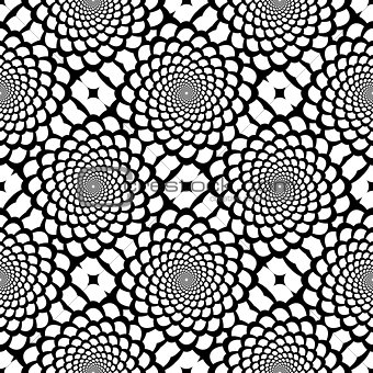 Design seamless monochrome spiral snakeskin pattern