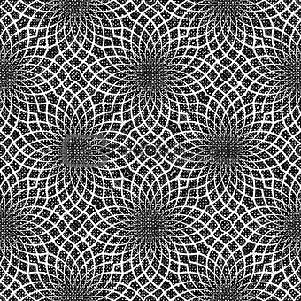 Design seamless monochrome decorative flower pattern