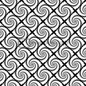 Design seamless monochrome spiral geometric pattern