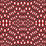 Design seamless distorted hexagon geometric pattern