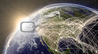 Network over North America