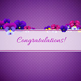 Congratulations Card With Pansies