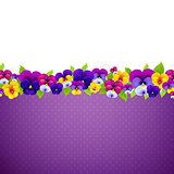 Poster With Colorful Pansies