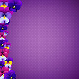 Violet Banner With Color Flowers