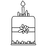 Vector illustration of cake