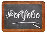 portfolio word on blackboard