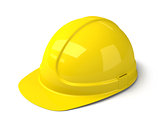Yellow Safety Helmet on the White Background