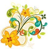 colored floral background