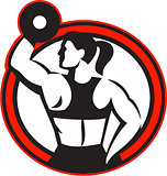 Female Lifting Dumbbell Fitness Side Circle