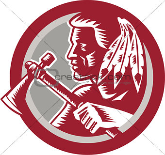 Native American Tomahawk Warrior Circle