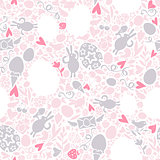Easter Seamless Pattern in Pastel Shades