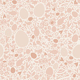 Easter Seamless Pattern in Beige Colors