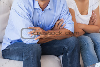 Couple sitting on the couch