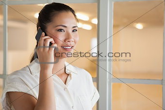Casual businesswoman on the phone