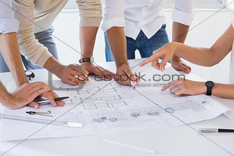 Casual architecture team working together