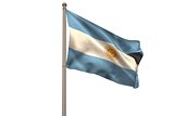 Digitally generated argentina national flag