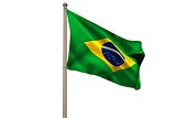 Digitally generated brazil national flag
