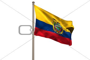 Digitally generated ecuador national flag