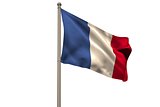 Digitally generated french national flag