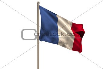 Digitally generated french national flag