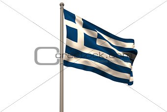 Digitally generated greece national flag