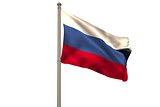 Digitally generated russian national flag