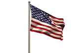 Digitally generated american national flag