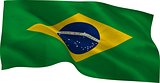 Digitally generated brazil national flag