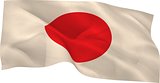Digitally generated japan national flag