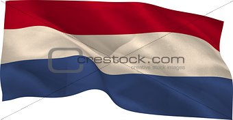 Digitally generated dutch national flag