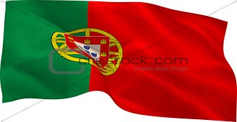 Digitally generated portugal national flag