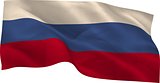 Digitally generated russia national flag