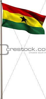 Digitally generated ghana national flag