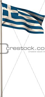 Digitally generated greek national flag