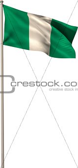 Digitally generated nigeria national flag