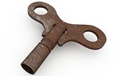 Digitally generated rusty old key