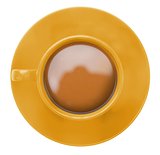 Yellow cup of coffee