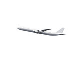 Digitally generated white graphic airplane