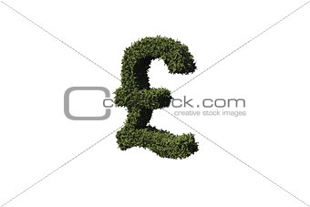 Pound sign made of leaves