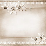 Wedding  background with flowers for congratulations and invitat