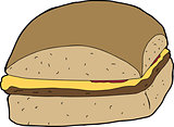 Square Hamburger Cartoon