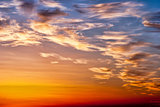 Bright orange and yellow colors sunset sky